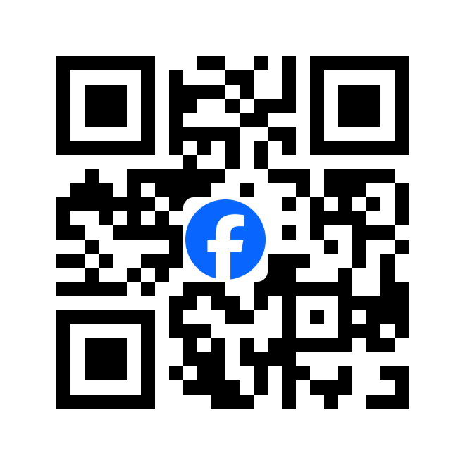 Facebook・ロゴありのQRコード
