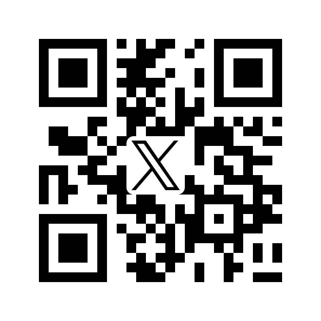 X・ロゴありのQRコード